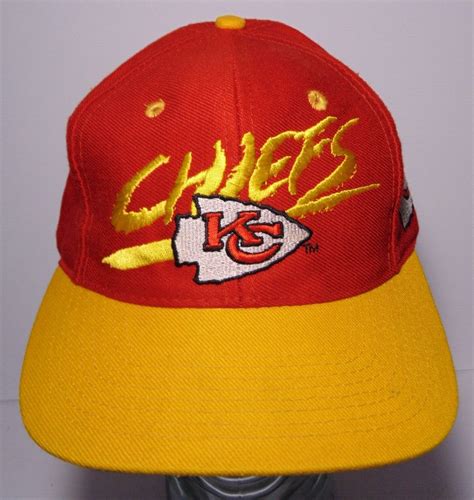 1990s Vintage Kansas City Chiefs Snapback Hat Ajd Sig Gem