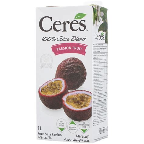 Ceres Passion Fruit 100 Fruit Juice 1L Juices Nectars Juice