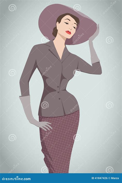 Retro fashion stock vector. Illustration of fashion, hair - 41847426