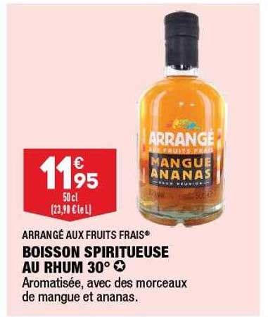 Promo Boisson Spiritueuse Au Rhum Arrang Aux Fruits Frais Chez