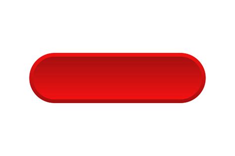 Vector Red Buttons Isolated Blank Red Menu Button Click Icon Vector