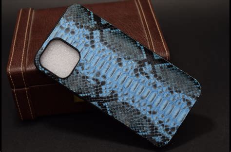 Funda Carcasa De Telefono Para Iphone Pc Piton Barriga Azul Jeans