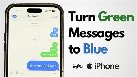 How To Turn Green Messages Back To Blue On Iphone Youtube