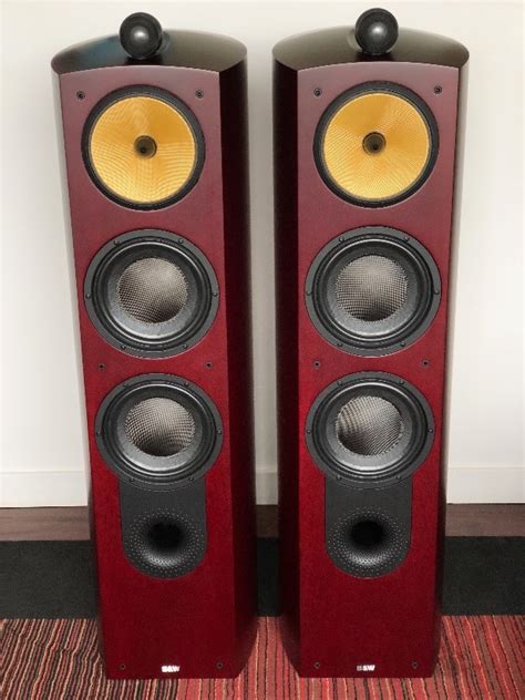 Pair Of Bowers Wilkins B W Nautilus Speakers In Red Cherry