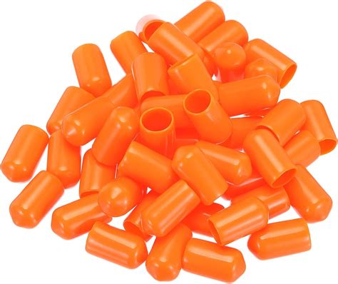 Uxcell 50pcs Rubber End Caps 9 5mm 3 8 ID Vinyl PVC Round Tube Bolt