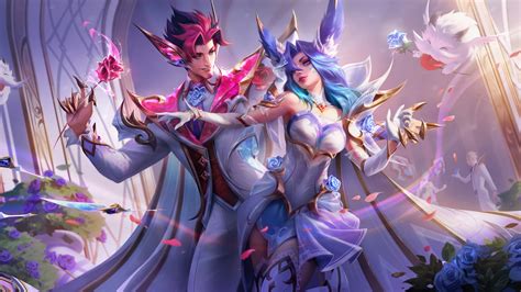 105h | Xayah, Rakan, Crystal Rose, Skin, LoL WR, Splash Art, 8K