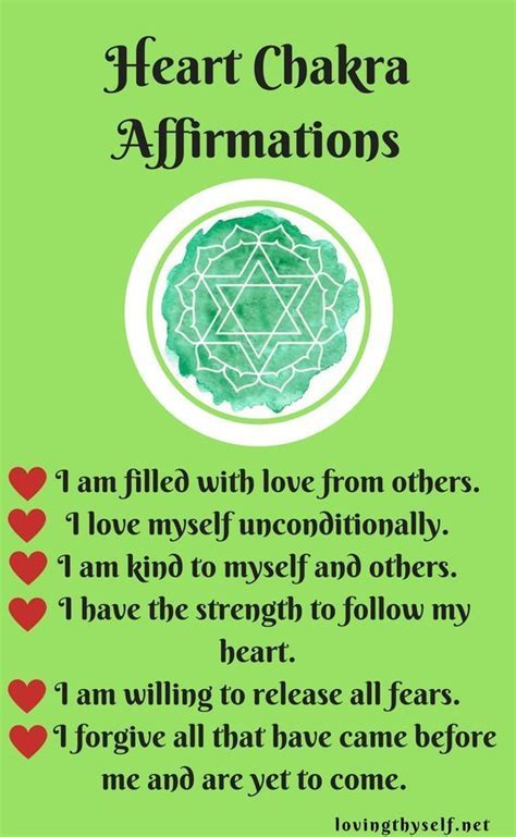 Heart Chakra Heart Chakra Healing Chakra Affirmations Healing