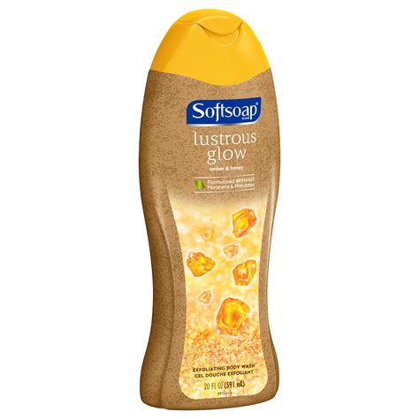 Softsoap Lustrous Glow Exfoliating Body Wash Amber And Honey 20 Ounce