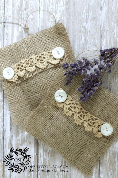 Burlap Lavender Sachets No Sew On Sutton Place Burlap Crafts