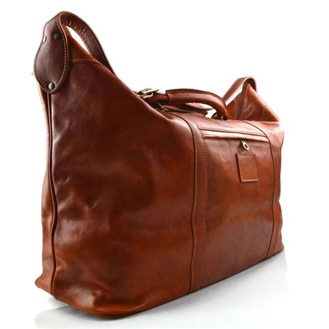 Leather duffle bag XXXL weekender honey men women travel bag luggage