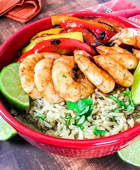 Shrimp Fajita Rice Bowl Recipe Remake My Plate