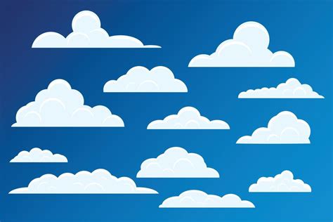 Beautiful flat clouds design set 41877461 Vector Art at Vecteezy