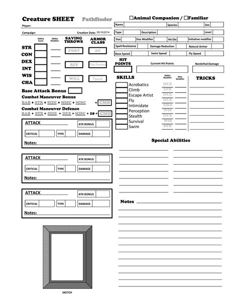 Pathfinder Character Sheet Printable - prntbl.concejomunicipaldechinu.gov.co