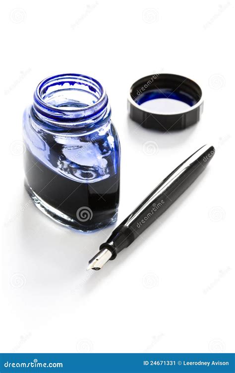 Pen And Ink Stock Image Image Of Open Fountain White