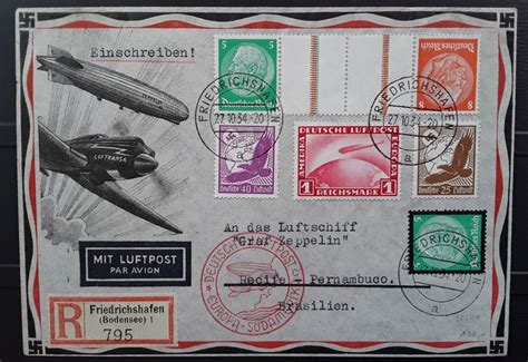 Deutsches Reich Zeppelin Document S Damerikafahrt Catawiki