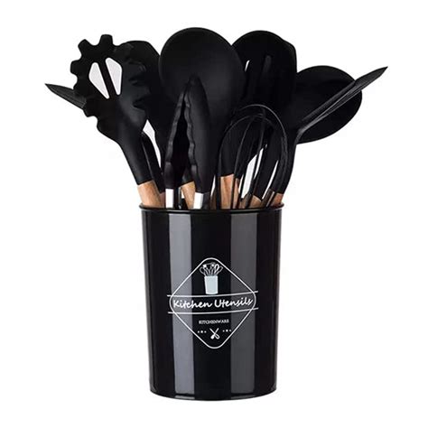 Silicon Utensil Set w/ olastic Holder | HMR Shop N' Bid