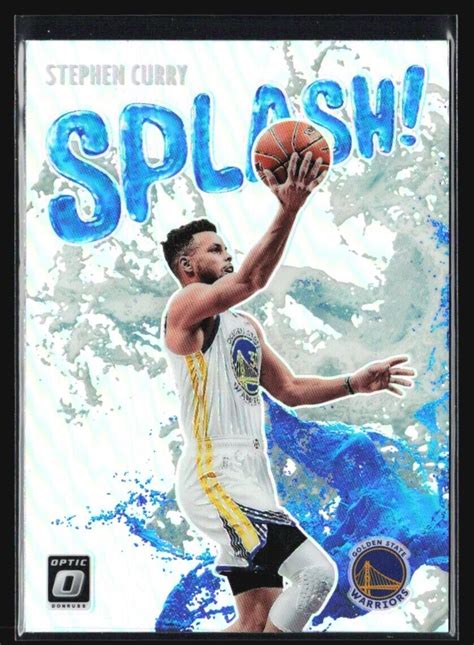 STEPHEN CURRY 2021 22 DONRUSS OPTIC SPLASH HOLO 1 PARALLEL GOLDEN