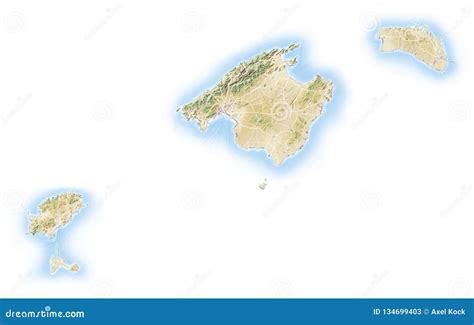 Balearic Islands Political Map Mallorca Ibiza Menorca And