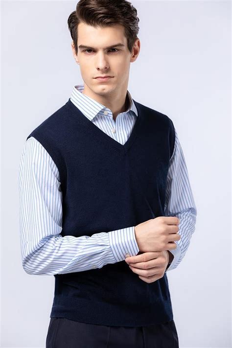 Men S Cashmere Sweater Vest Blue Gobi Cashmere Cashmere Sweater Men Sweater Vest Washed