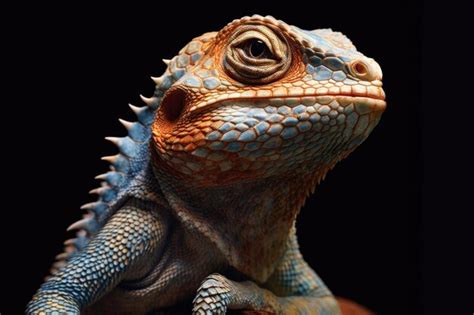 Premium AI Image | Lizard revealing fresh scales under old skin