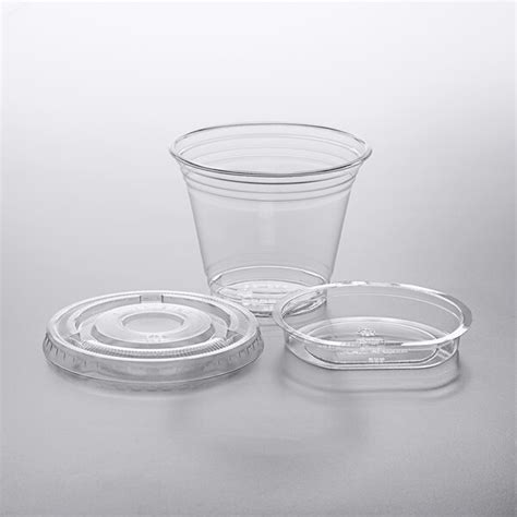 Choice Oz Clear Plastic Squat Cold Cup With Oz Insert And Pet