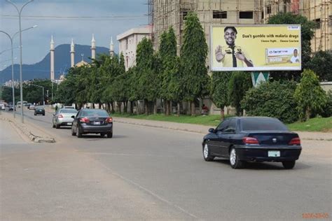 Backlit/Landscape billboard along Sam Ademulegun St, Abuja