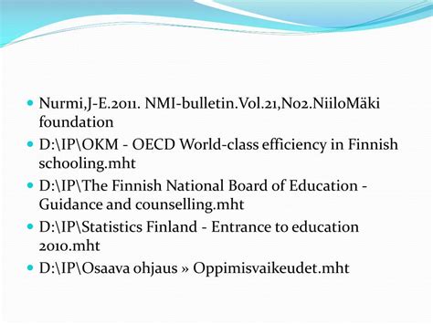 PPT The Finnish National Education System PowerPoint Presentation