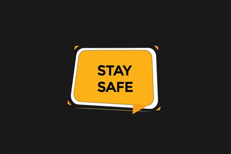 New Website Click Button Stay Safe Level Sign Speech Bubble Banner