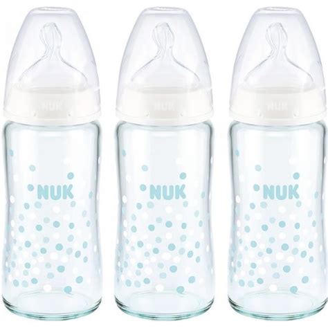 Biberons NUK Serenity Verre 240ml 0 6M M Lot De 3 Anti Colique Et