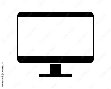 Desktop computer icon pictogram vector Stock Vector | Adobe Stock