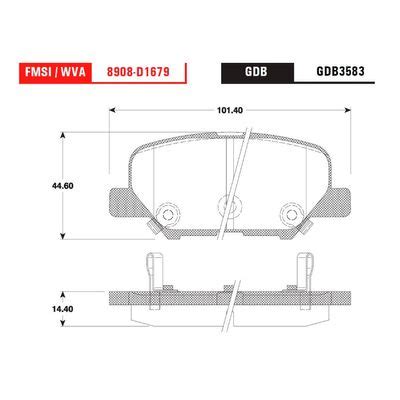 Balatas Traseras De Bajos Metales TRW GDB3583 Refaccionaria