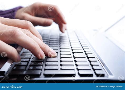 Writing on laptop stock photo. Image of button, laptop - 28954216