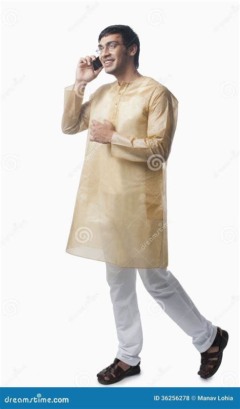 Bengali Man Talking On A Mobile Phone Stock Photo Image Of Vertical