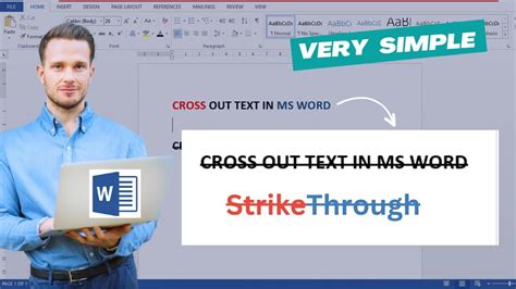 How To Strikethrough Text In Microsoft Word Line From Middle Of The Text In Microsoft Word