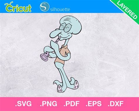 Spongebob Squidward Svg Spongebob Svg Spongebob Png For Etsy