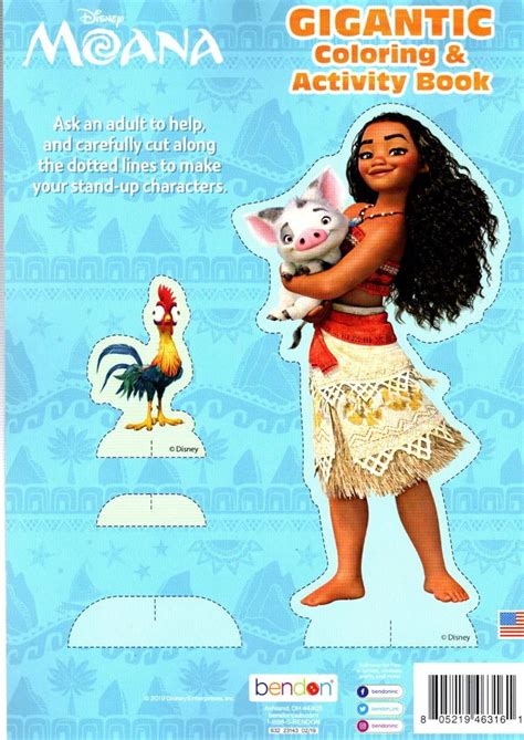 Disney Moana Libro Gigante Para Colorear Y Actividades 200