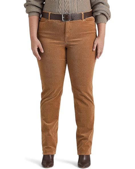 Lauren Ralph Lauren Plus Size Corduroy Mid Rise Straight Pant 6pm