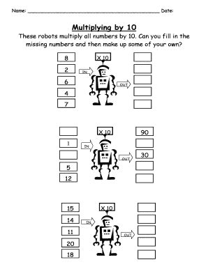 Fillable Online Robots Multiplying By Pub Fax Email Print Pdffiller