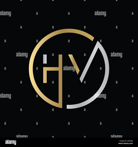 Plantilla vectorial de diseño de logotipo de Letter HV Ilustración Del