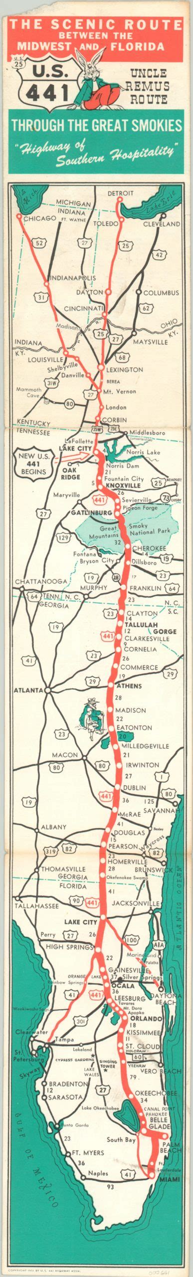 The Scenic Route Between the Midwest and Florida U.S. 441 | Curtis Wright Maps