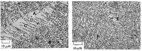 Photomicrographs Showing Typical Weld Metal Microstructures In Low