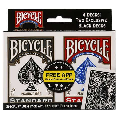 Bicycle Playing Card Deck 4 Pack