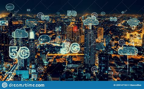 Smart Digital City With Globalization Abstract Graphic Showing