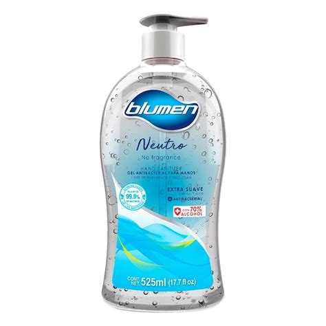 Gel Antibacterial Blumen Neutro Sin Fragancia Para Manos 525 Ml Walmart