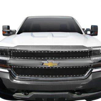 Chevy Silverado Custom Grilles Billet Mesh Led Chrome Black