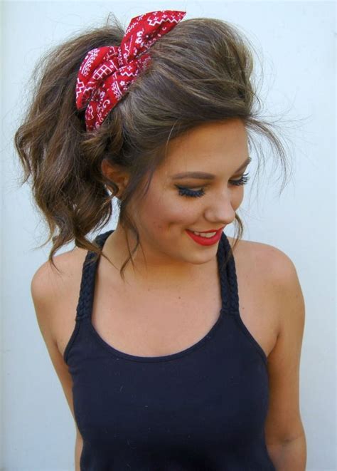 Nachibands Red Bandana Headband Hairstyles Bandana Headband