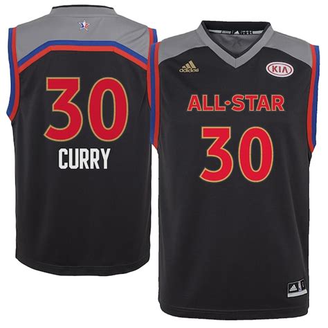 Youth Stephen Curry adidas Charcoal 2017 NBA All-Star Game Replica ...