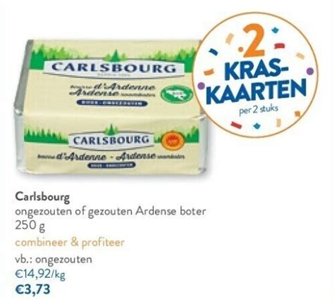 Carlsbourg Ongezouten Of Gezouten Ardense Boter G Promotie Bij Okay