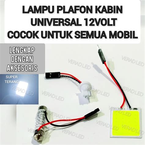 Jual LAMPU KABIN PLAFON SEMUA MOBIL UNIVERSAL 12 VOLT FULL AKSESORIS