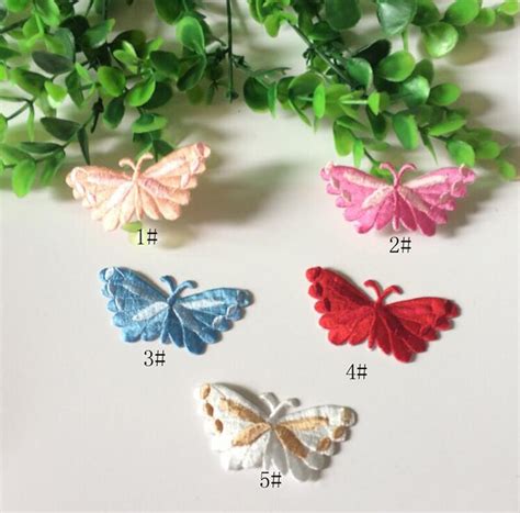 20pcs Iron On Patch For Clothing Butterfly Embroidery Jeans Jacket